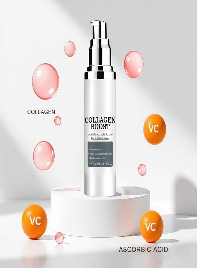 جروسبي كريم الوجه Grospe Collagen Boost المضاد للشيخوخة، لوشن الكولاجين المضاد للشيخوخة والتجاعيد للنساء، مرطب مضاد للشيخوخة للوجه، كريم شد وشد البشرة 1 أونصة سائلة. - Image 4